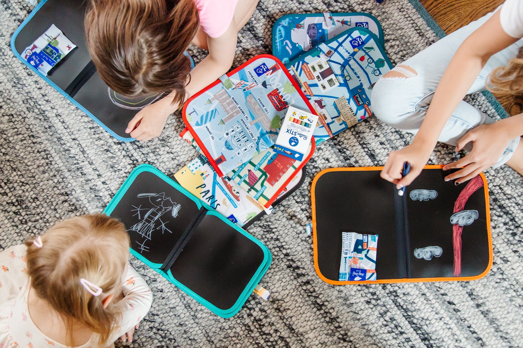 thumbnail image 2 of Jaq Jaq Bird Kids Doodle Book - Reusable Chalk Drawing Board For Travel & Creativity 2 of 14