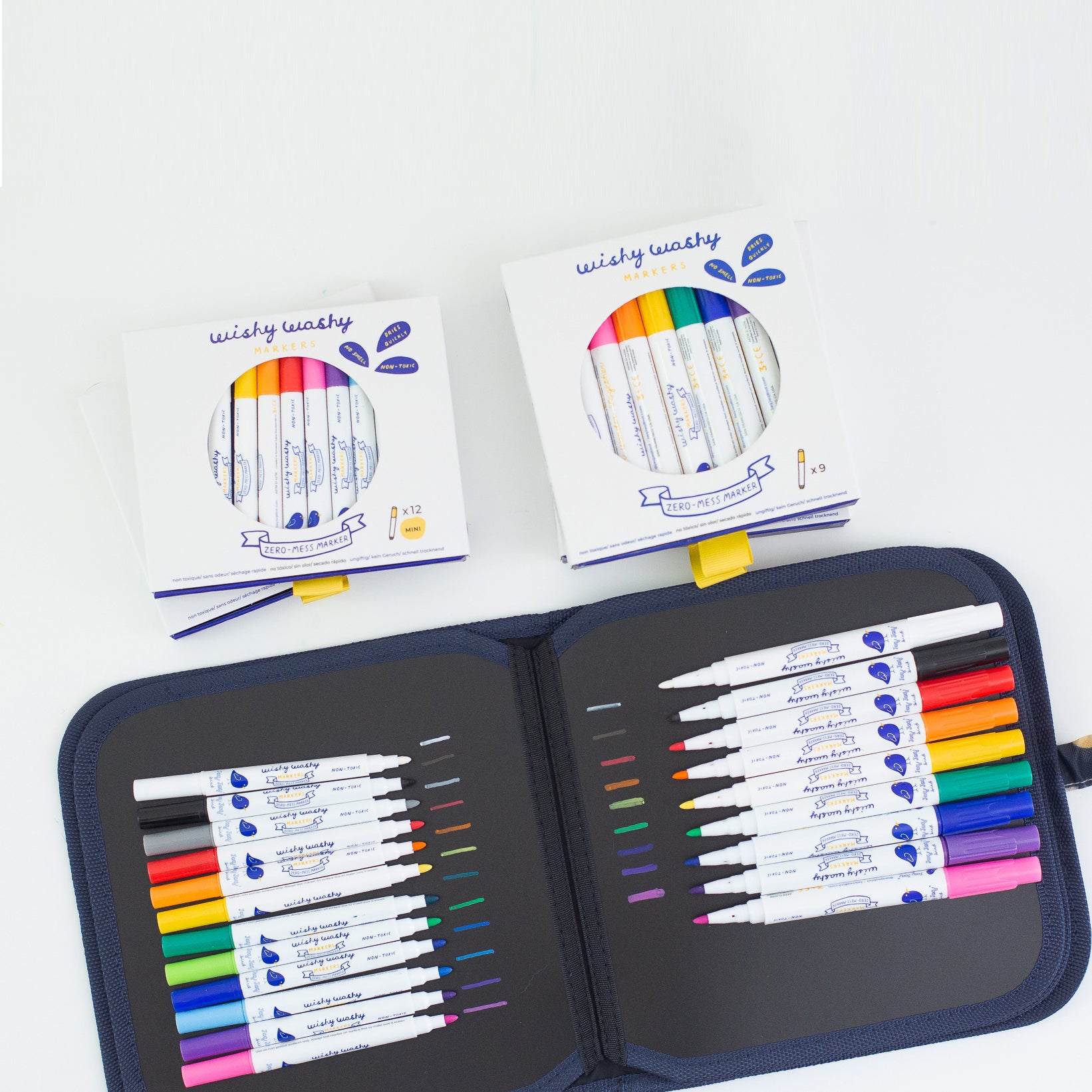 Jaq Jaq Bird Wishy Washy Markers - Set of 9